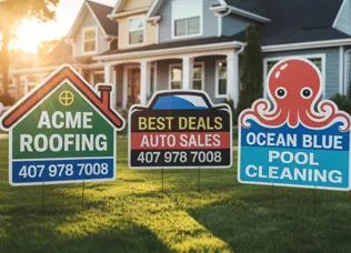 Custom Shaped Yard Signs